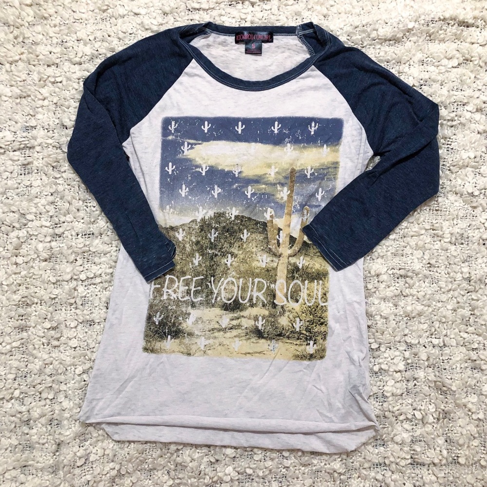 3/4 sleeve embellished T-shirt